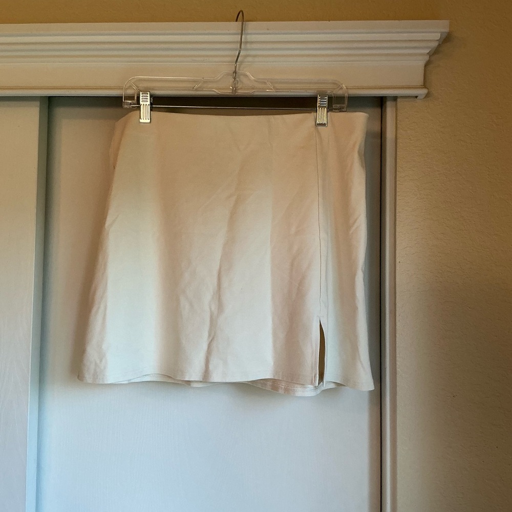 American Eagle Outfitters Cream Mini Skirt
